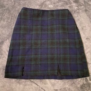 Hollister plaid wool mini skirt